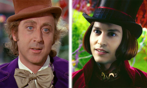  Charlie VS Willy Wonka e a Fantástica Fábrica de Chocolate (1971 vs 2005):