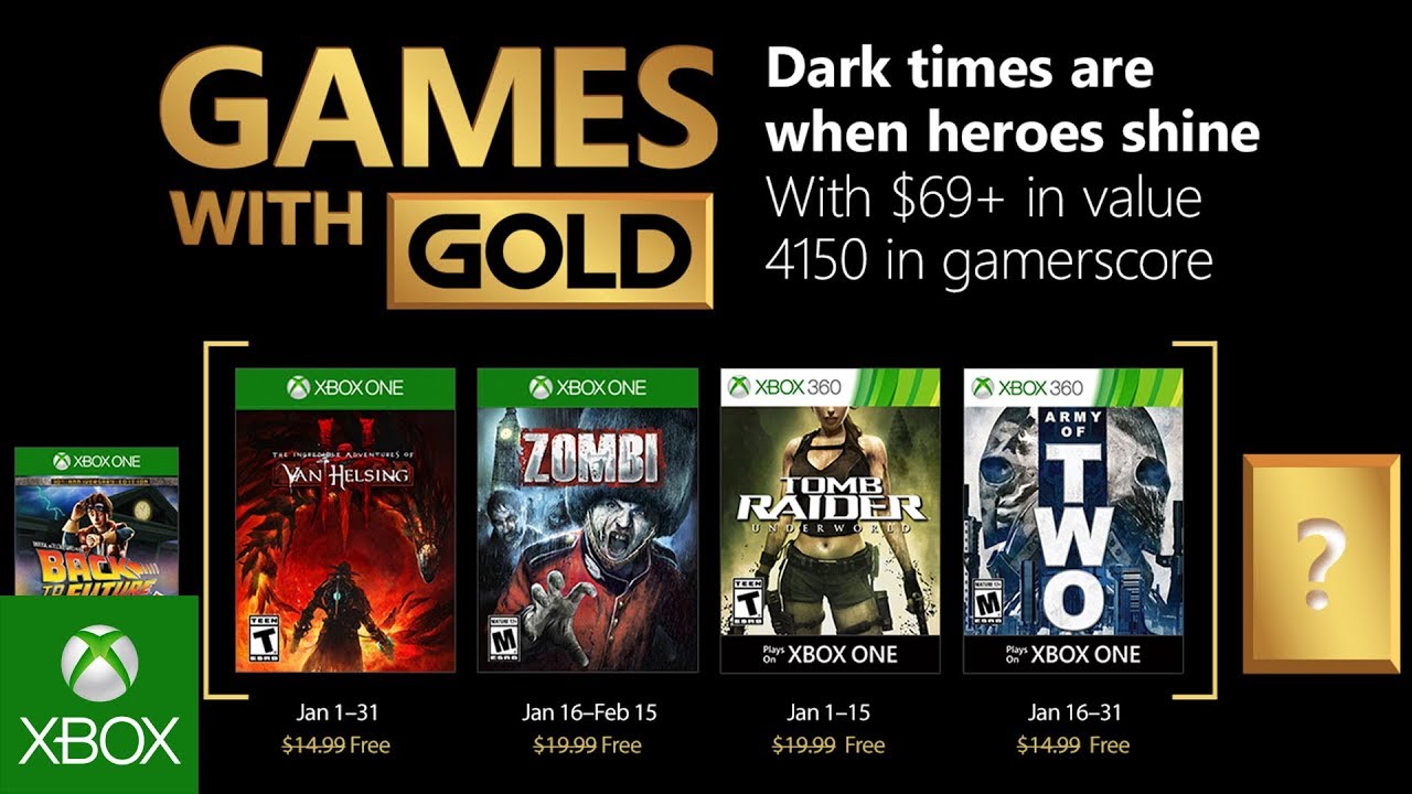 Confira os jogos da Xbox Live Gold para o mês de Janeiro