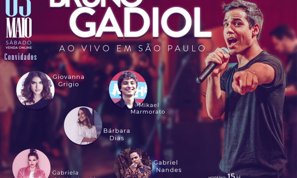  Show de Bruno Gadiol e convidados acontece hoje em São Paulo.