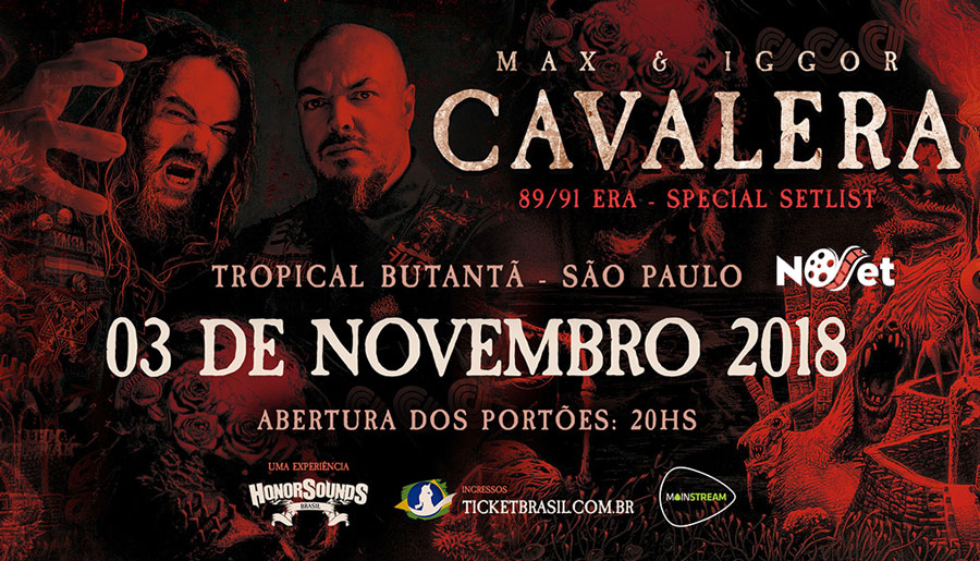  “Max & Iggor Cavalera 89/91 retornam ao Brasil celebrando os lendários álbuns “Beneath The Remains” e “Arise”