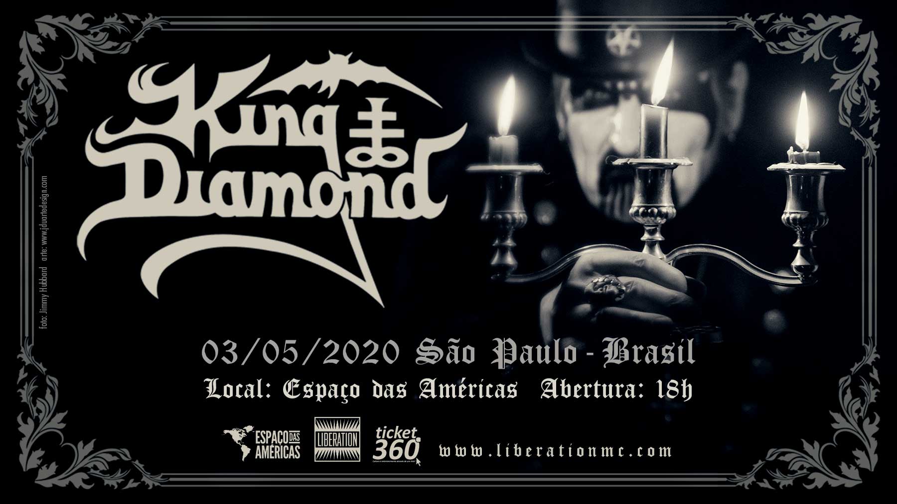 King Diamond em São Paulo: Começa hoje a venda de ingressos para única apresentação no Brasil em 2020