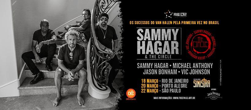  Sammy Hagar & The Circle: Confirmaram três shows no Brasil para 2020