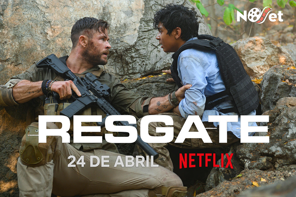 Netflix divulga pôster e imagens de “Resgate”, com Chris Hemsworth