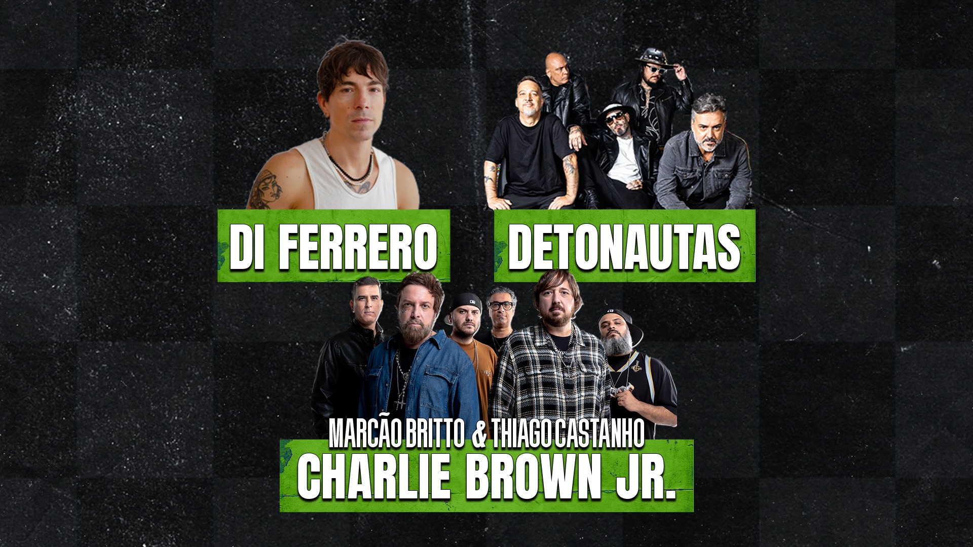 É Tempo de Rock – Charlie Brown Jr. (Marcão e Thiago), Detonautas e Di Ferrero – Araújo Vianna