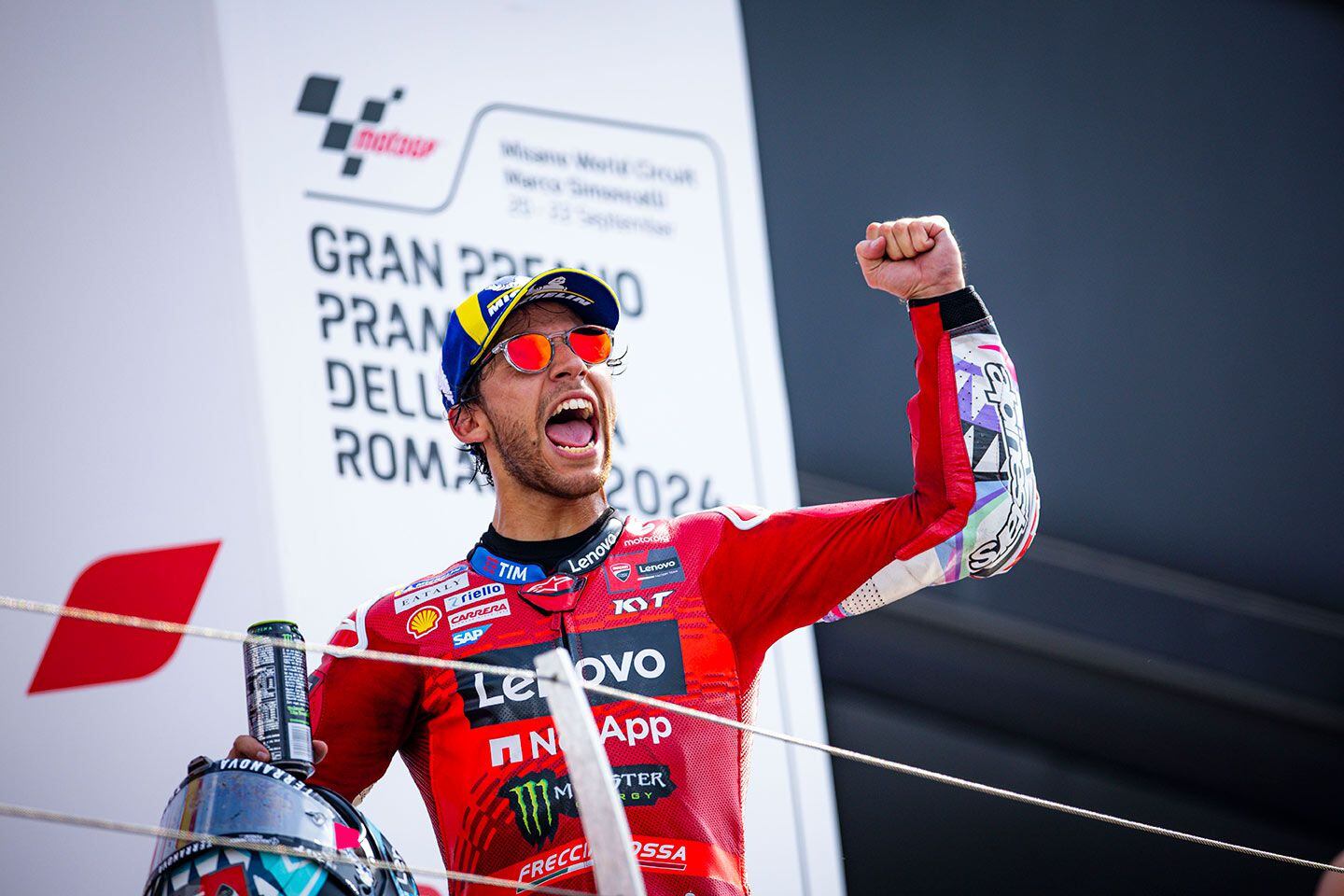 Bastianini vence GP da Emilia-Romagna após sprint forte de Bagnaia em Misano