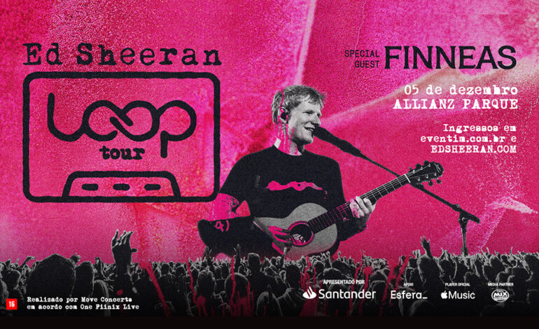 Ed Sheeran anuncia show da “Loop Tour” em São Paulo com abertura de FINNEAS